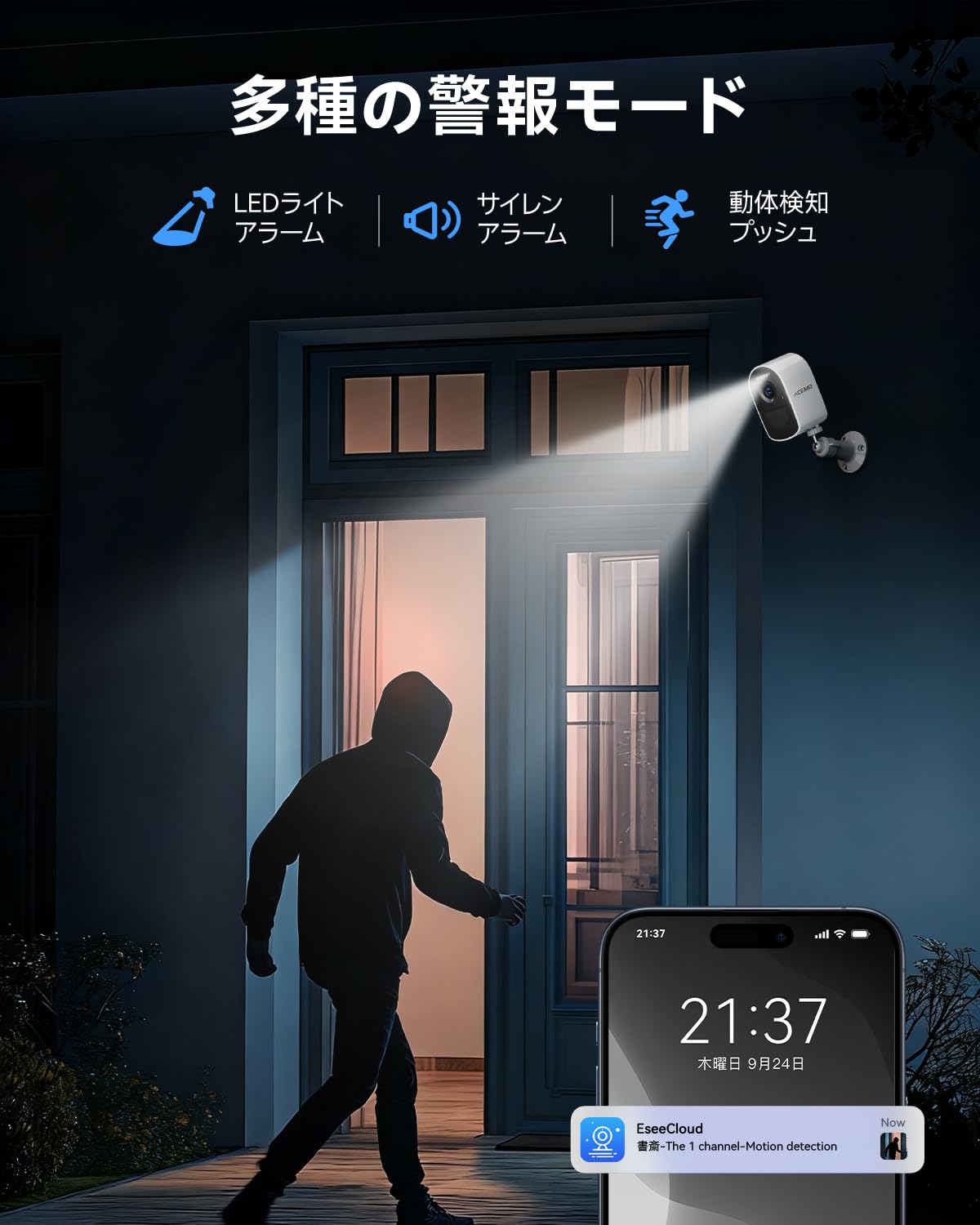 Amazon.co.jp: ACEMO 防犯カメラ 屋外 ソーラー 400万画素 5GHzWiFi